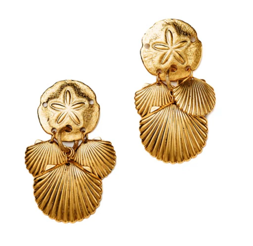 Gold Shellette Earrings - Amor Lafayette