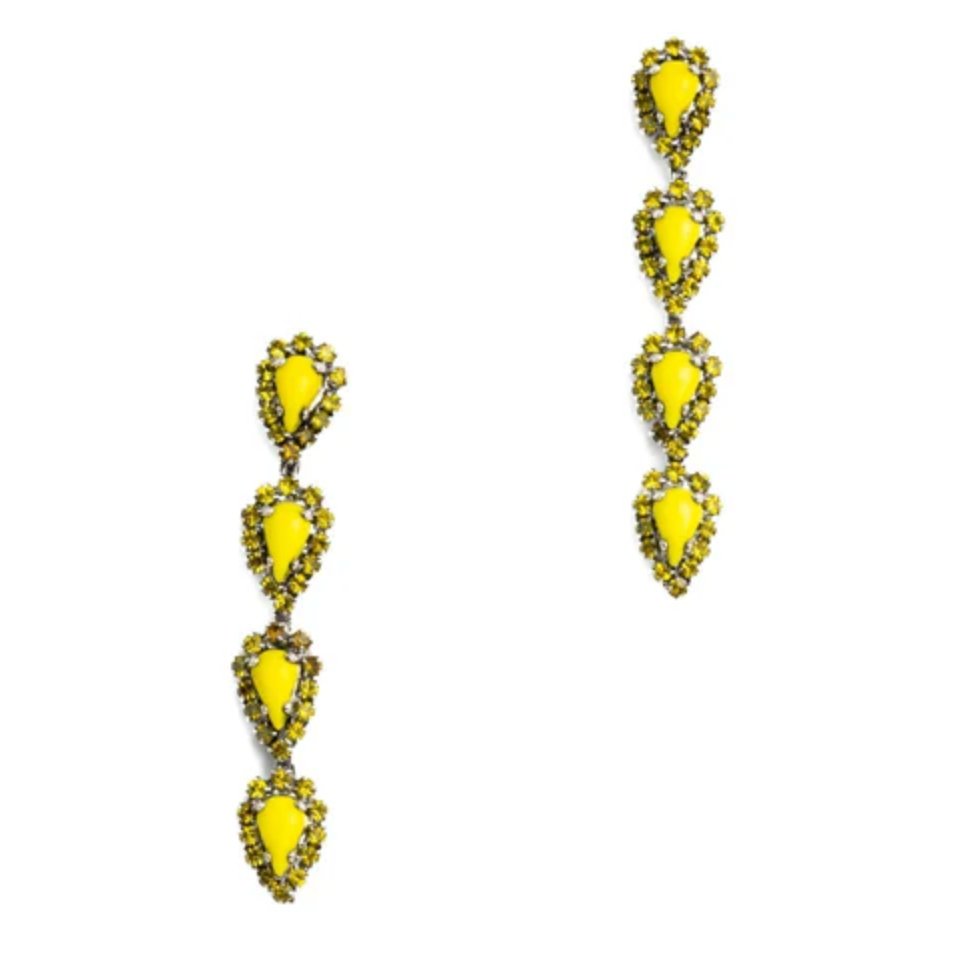 Yellow Vandelia Earrings - Amor Lafayette