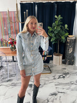 Light Blue Denim Havilland Dress