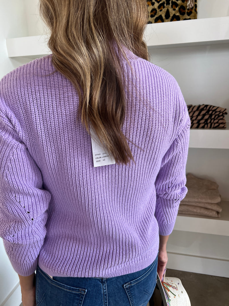 Lavender Mock Neck Sweater