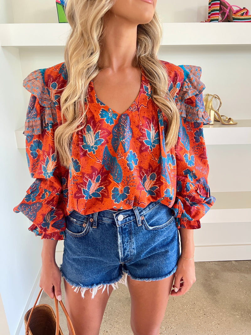 Terracotta Sabrina Top