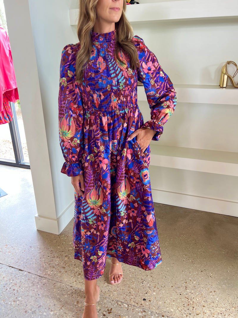 Peacock Floral Freddie Dress