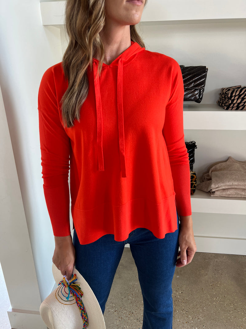 Orange Back Zip Sweater