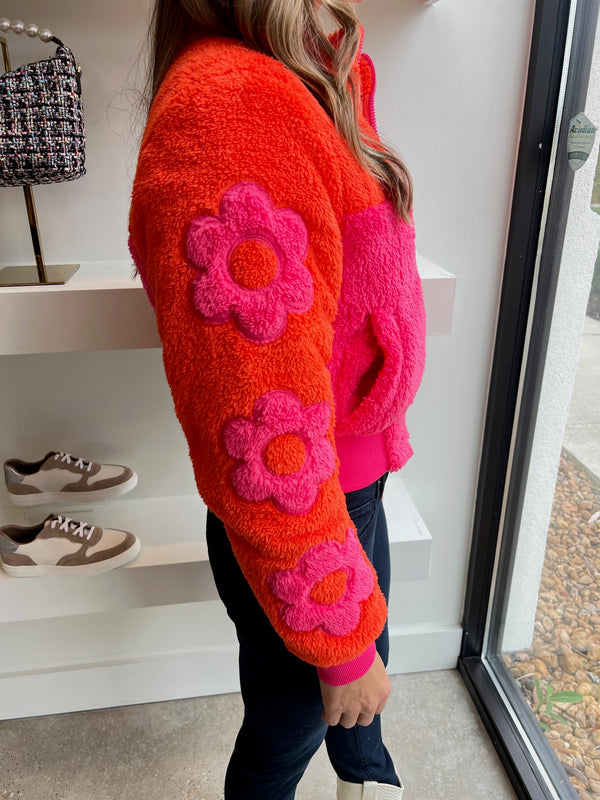 Orange Retro Fleece