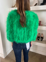 Emerald Bianca Feather Coat