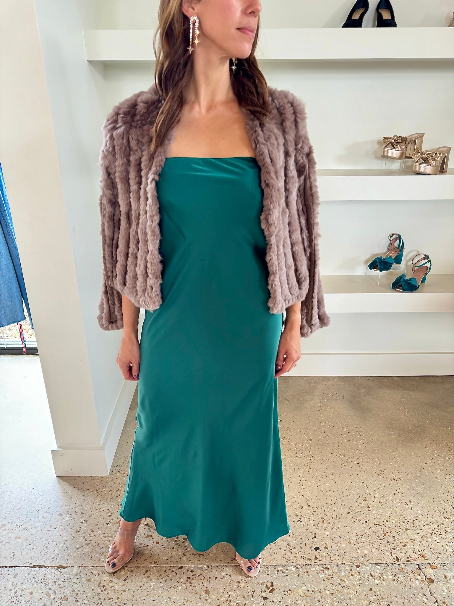 Emerald Green Livia Maxi Dress