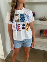 Red White & Beer Tee