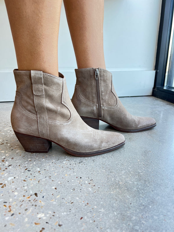 Truffle Suede Silma Bootie