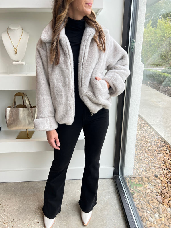 Oyster Sari Coat