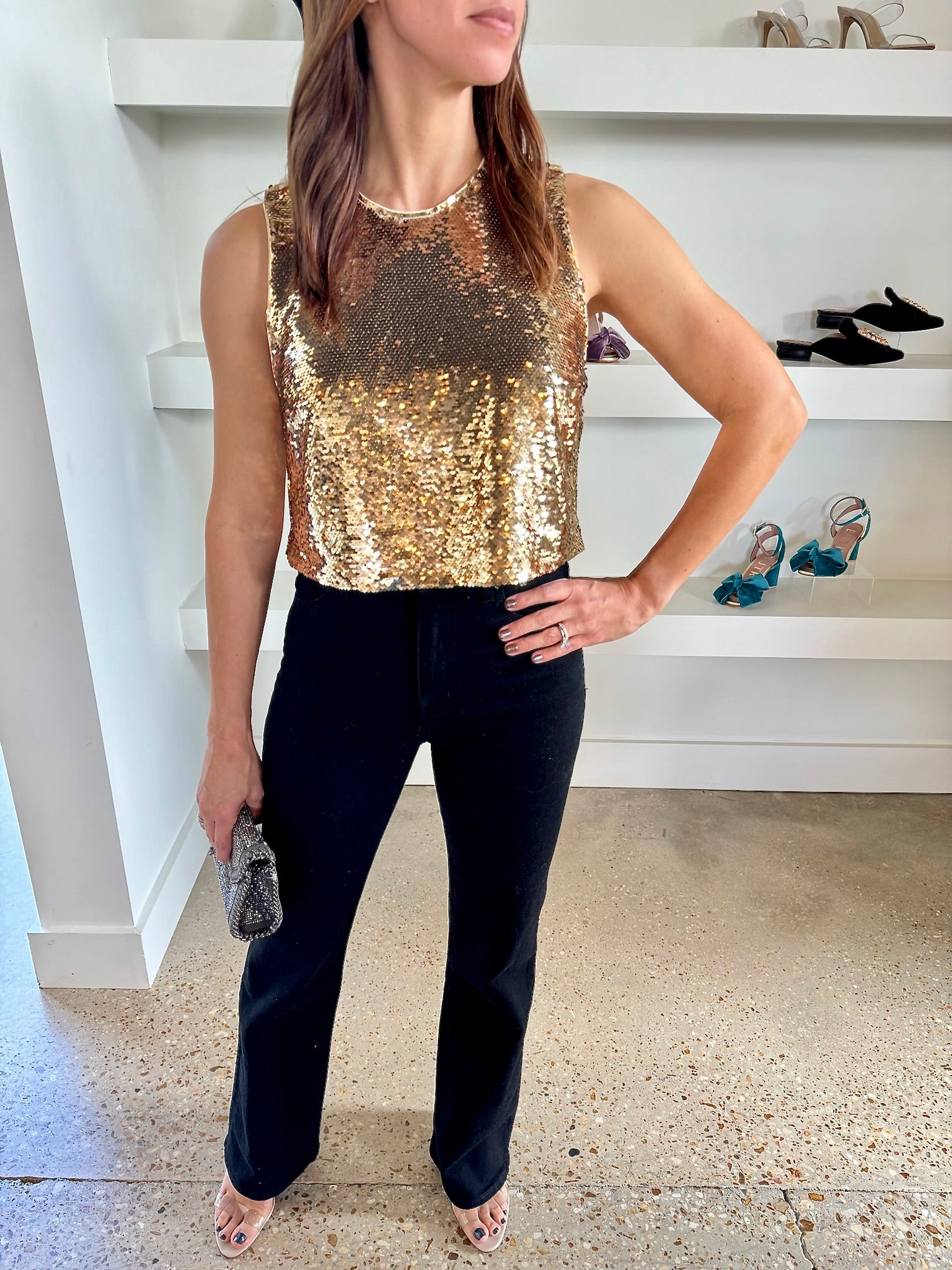 Gold Davis Top