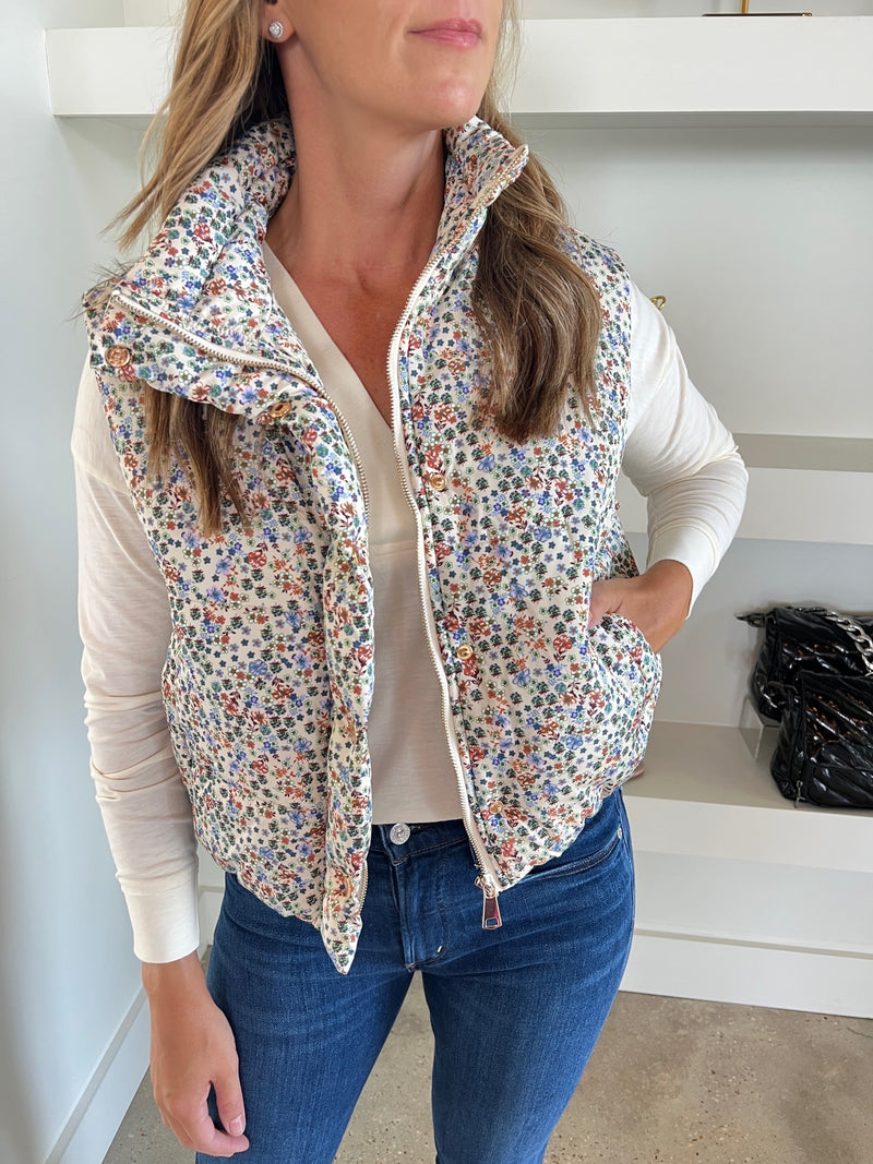 Printed Styx Printed Puffer Vest