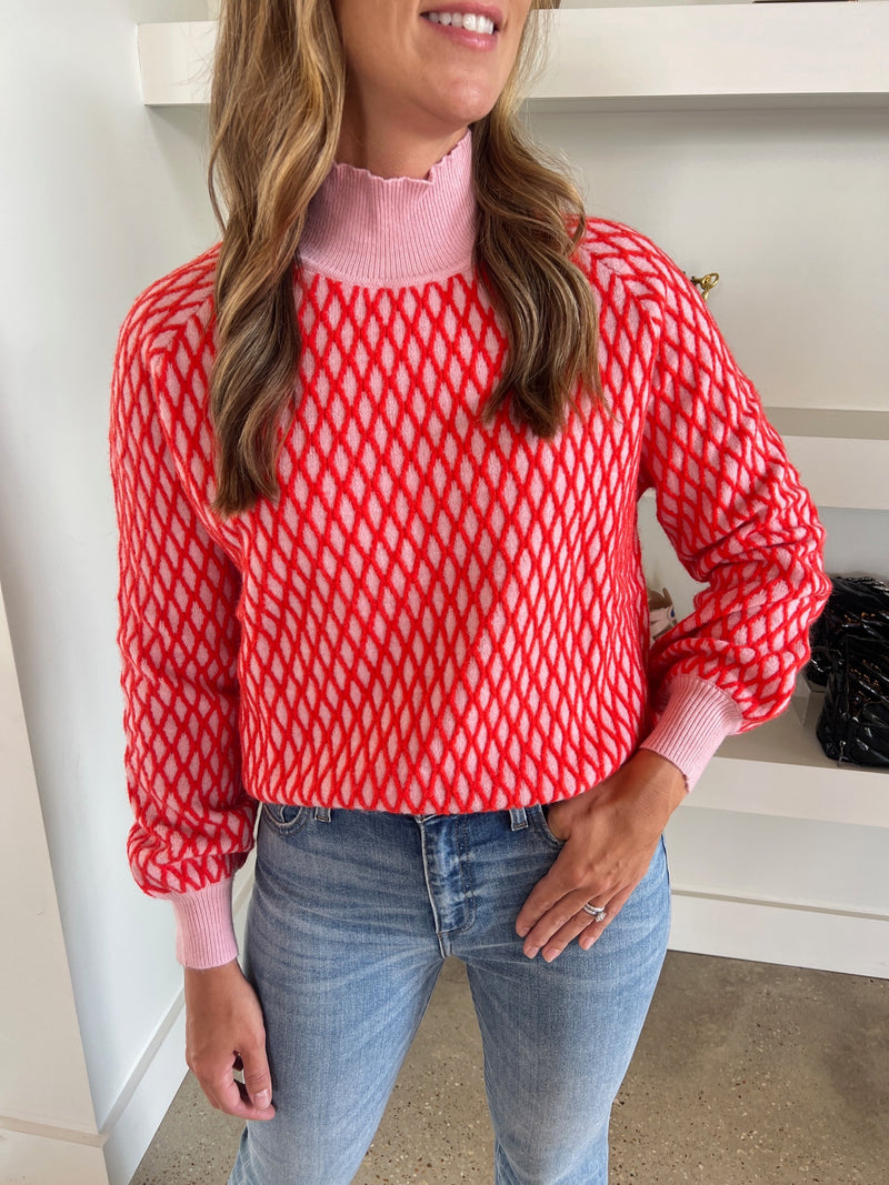 Pink And Orange Pilot Sweater