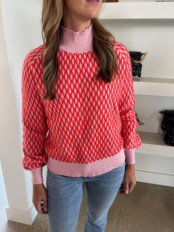 Pink And Orange Pilot Sweater