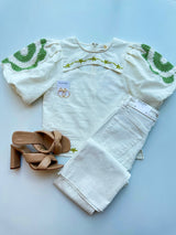 Green Crochet Mila Blouse