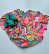 Bright Geo Tier Maxi Dress