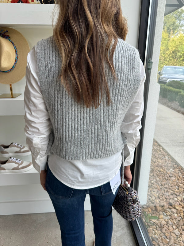 Ivory/ Grey Waverly Sweater Shirt
