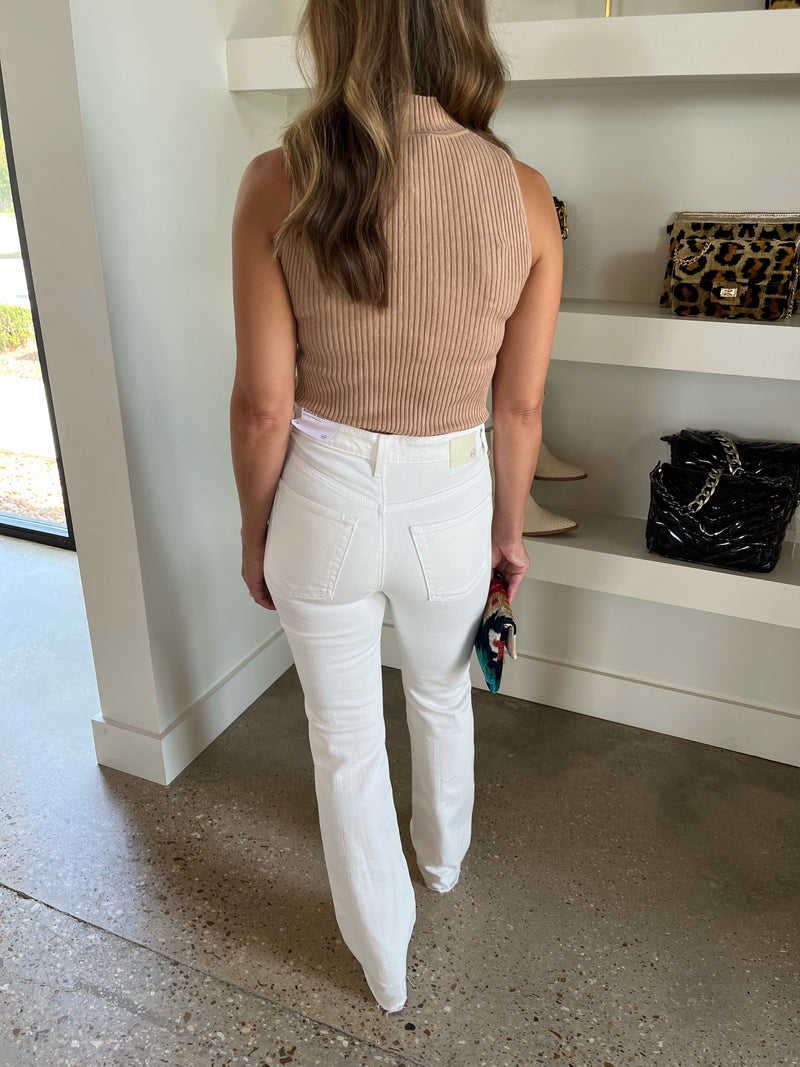 Camel Mock Neck Tank
