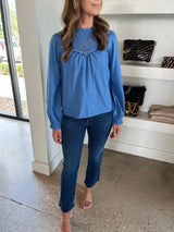 Denim Blue Carson Blouse