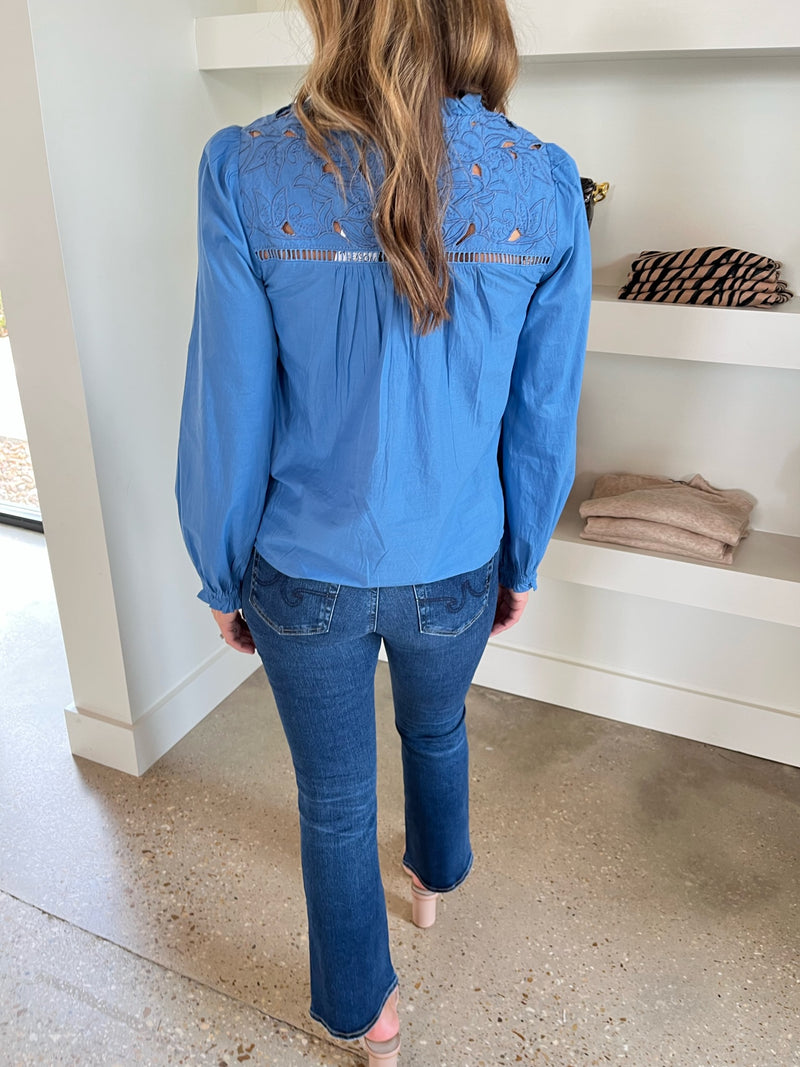 Denim Blue Carson Blouse