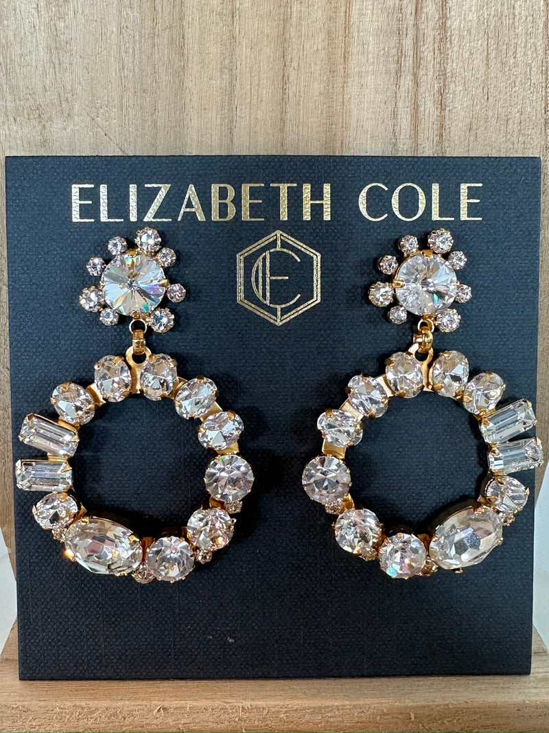 Elizabeth Cole Lylia Earrings in Crystal - Stunning Crystal Drop Earrings
