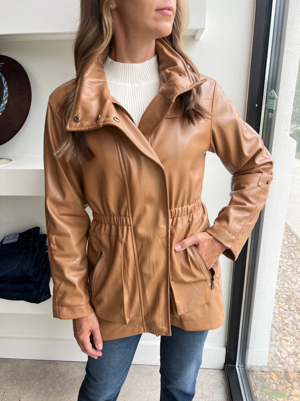 Soft Brown Leather Cory Jacket