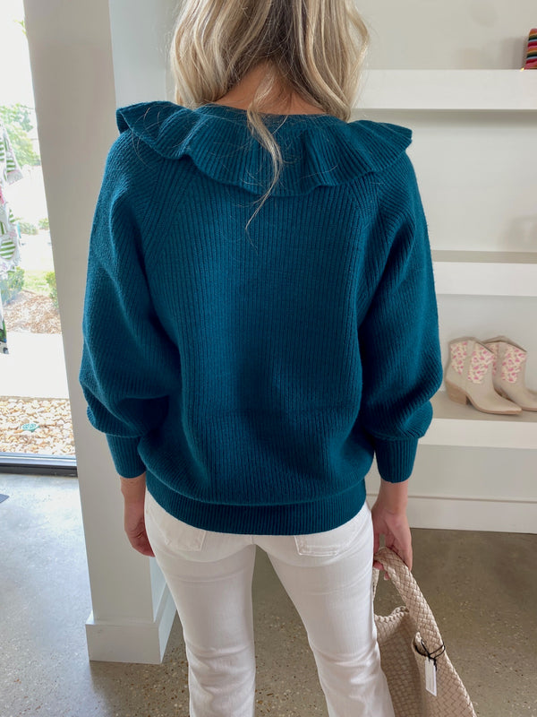 Green Blue Knitted Sweater