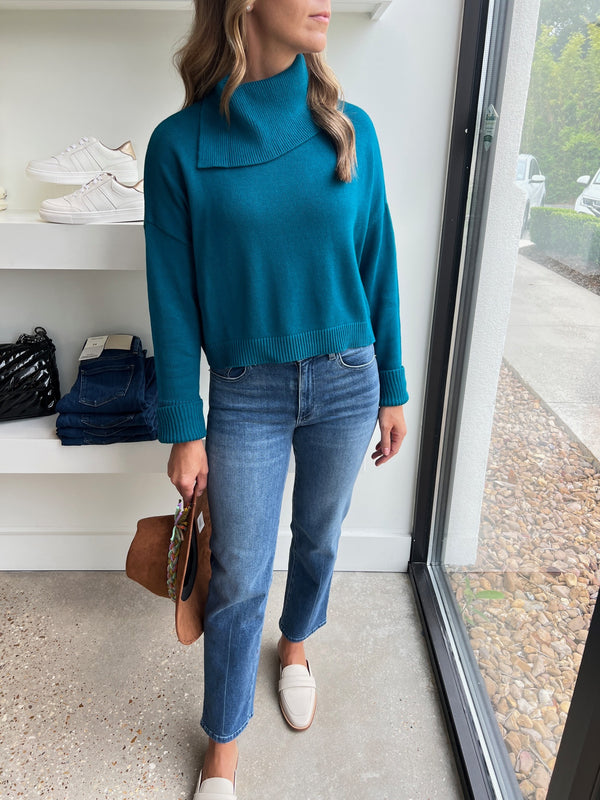Lagoon Lily Split Turtleneck
