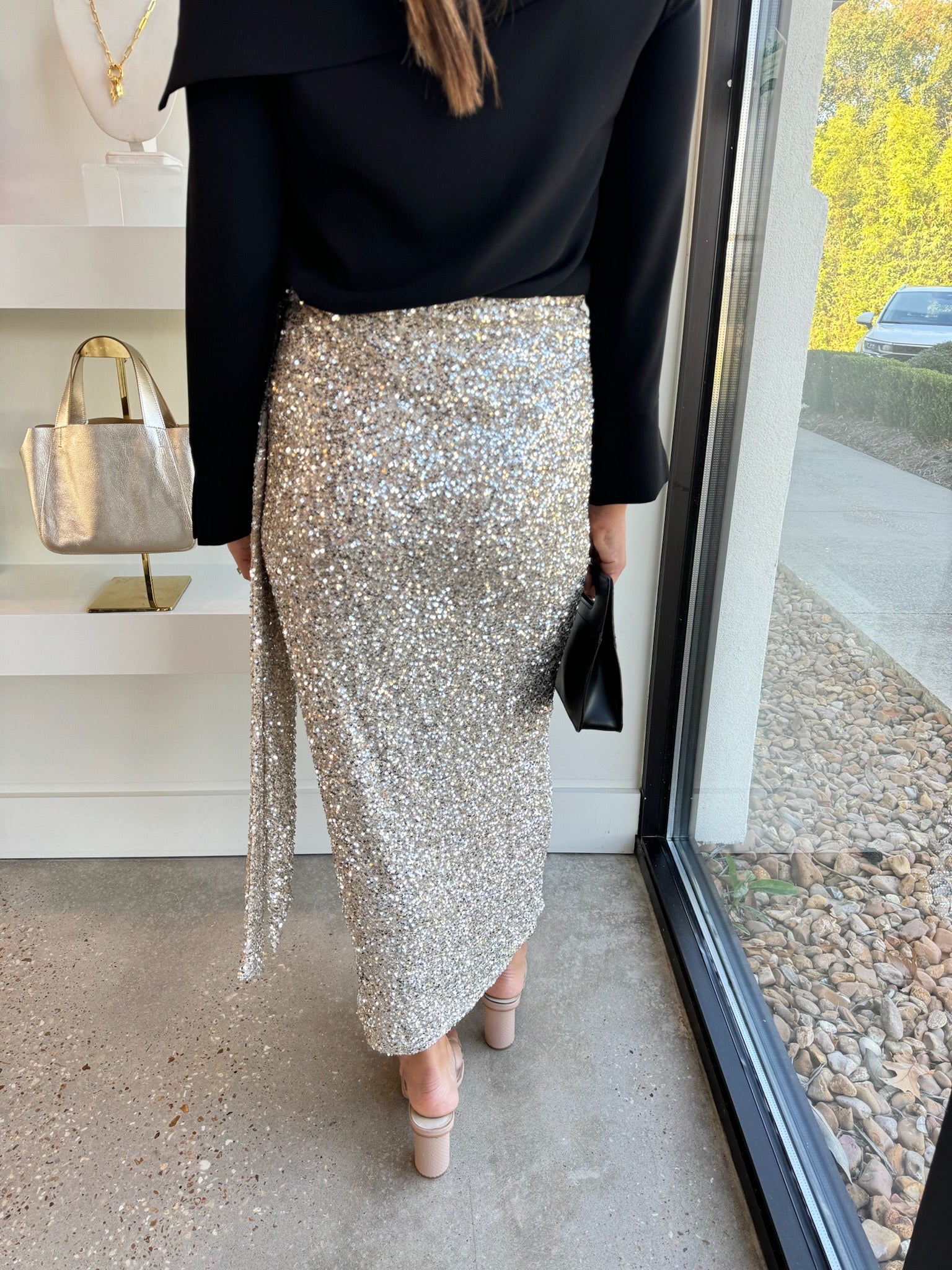 ***PREORDER***Sequin Maxi Wrap Jaspre Skirt