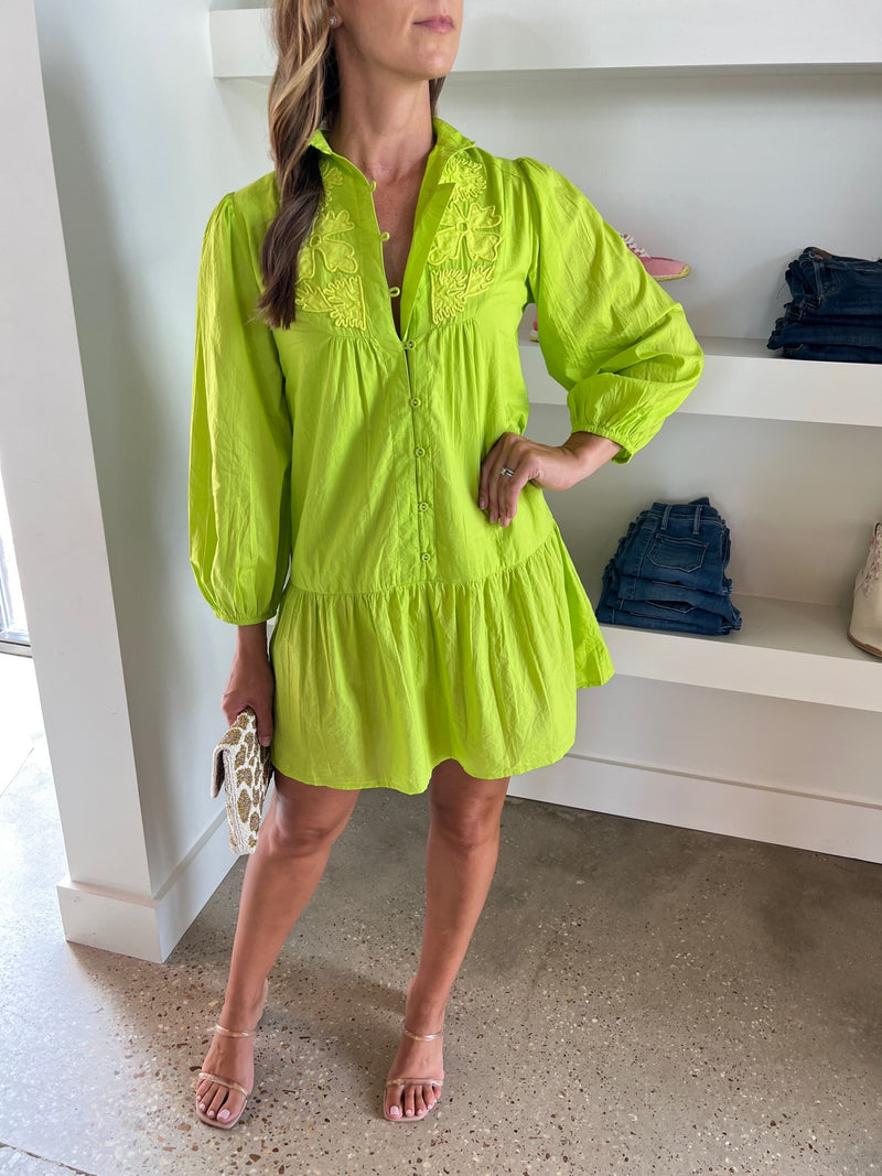 Hot Lime Caitlyn Gigi Dress