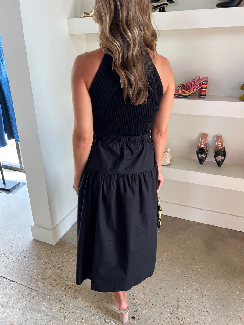 Black Harbor Mixed Media Dress