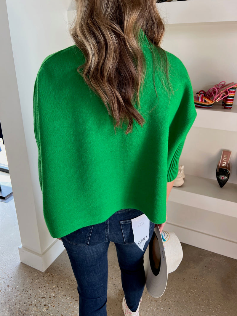 Mighty Green Cropped Sweater