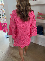Hot Pink Lace Seraphina Dress