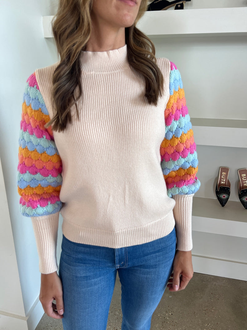 Coral Sleeve Sweater