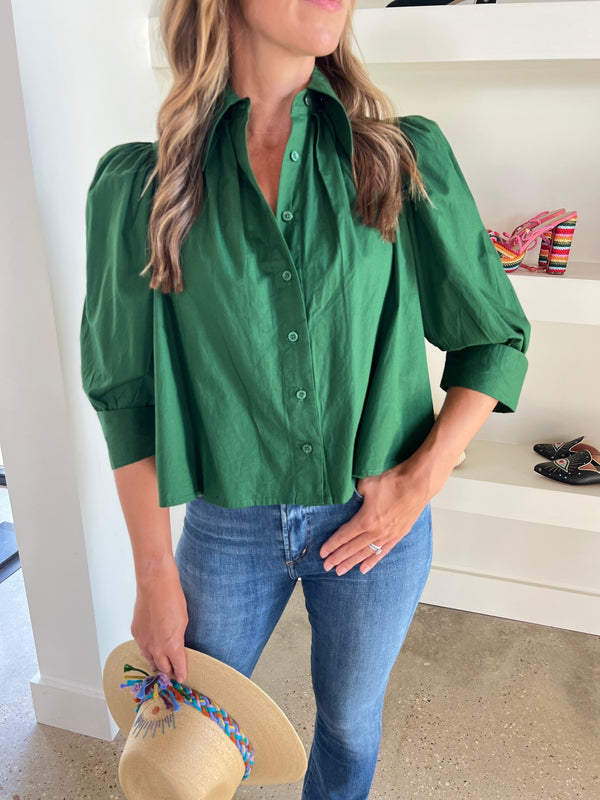 Green Reba Top