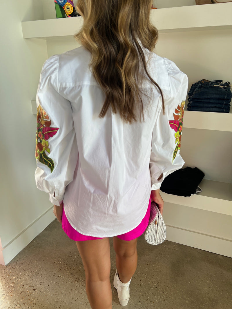 White Serena Button Down