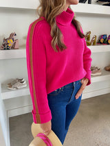 Fuchsia Chunky Knit Sweater