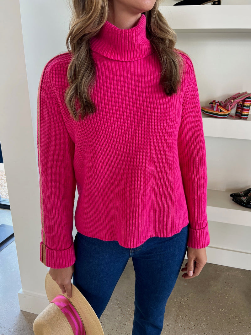 Fuchsia Chunky Knit Sweater