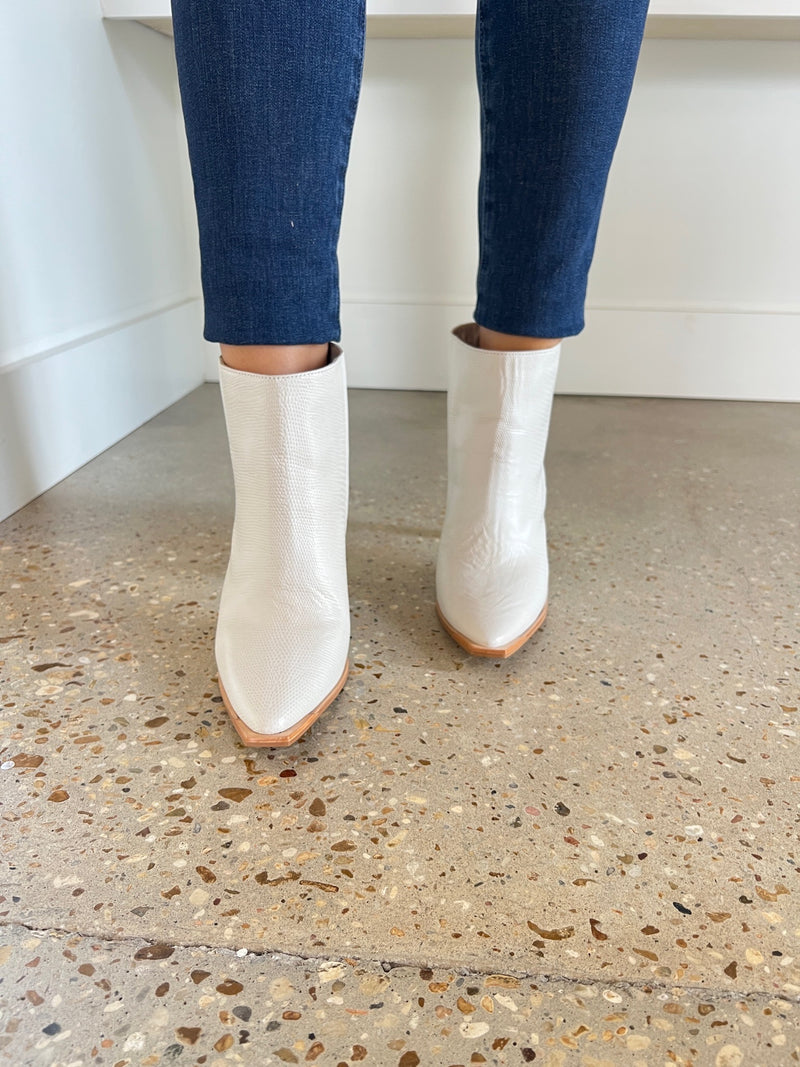 Ivory Mizar Square Tip Bootie