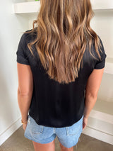 Black Marie Boxy Crop Tee