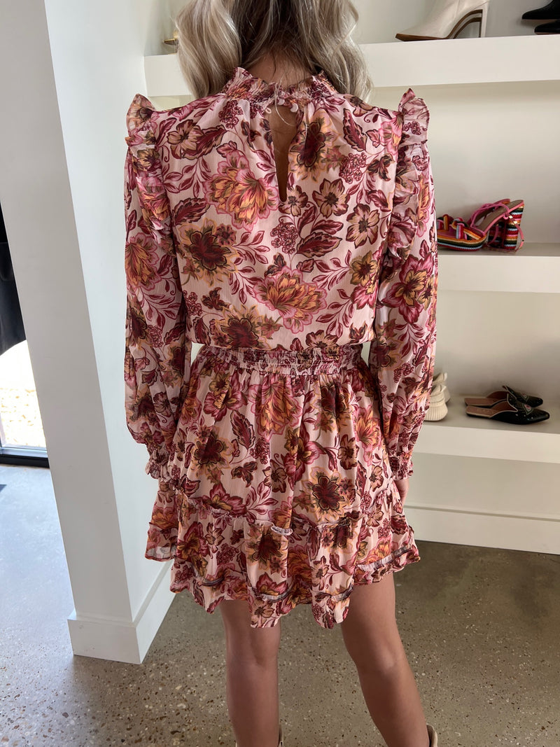 Mulberry Nude Palerma Mock Neck Dress