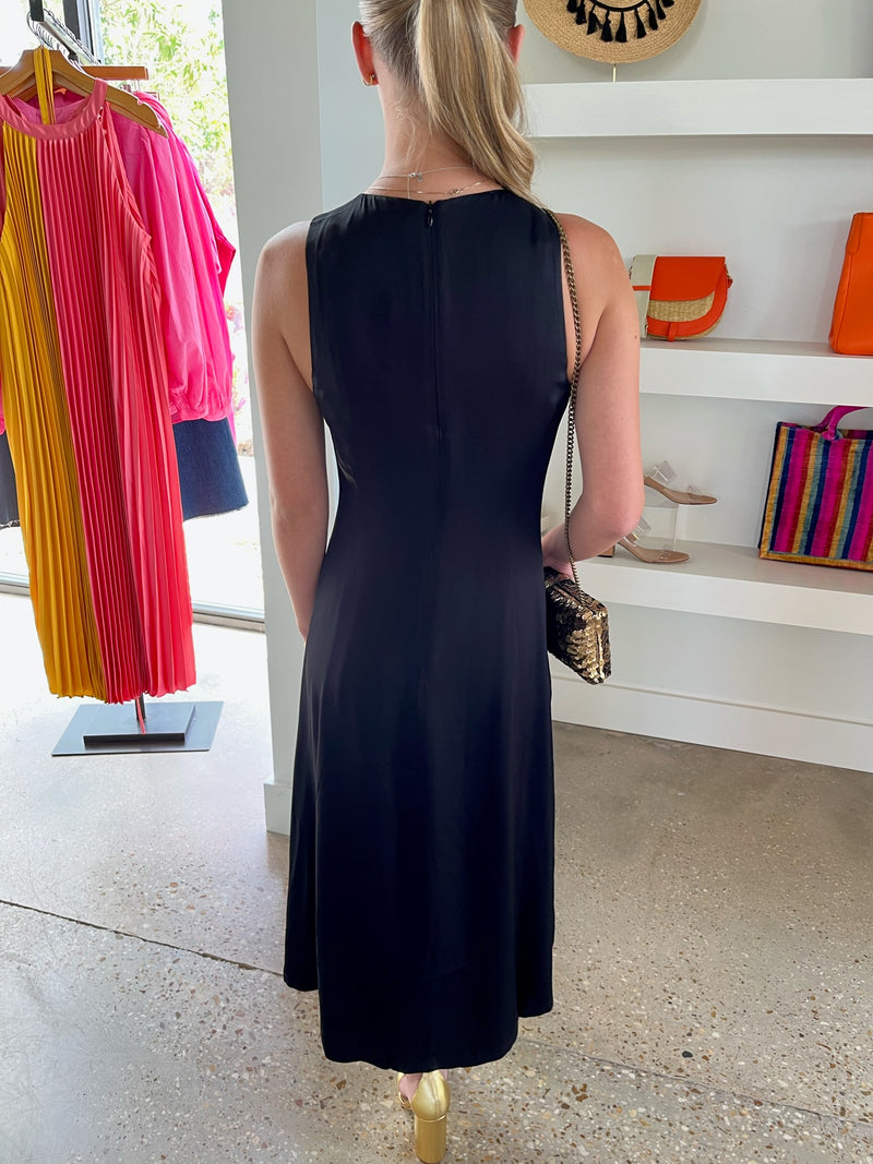 Black Alicia Ruched Dress