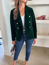 Forest Green Milton Velvet Blazer