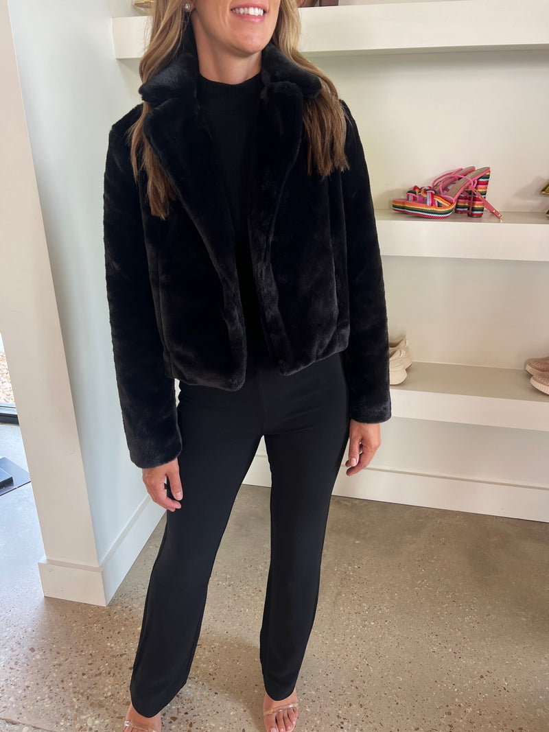 Black Faux Fur Jacket