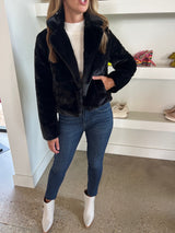 Black Faux Fur Jacket