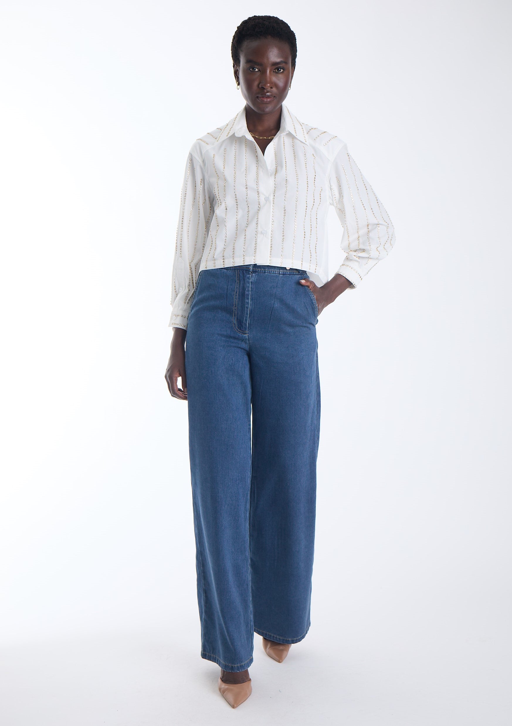 11103 - Amelie Embelished Shirt