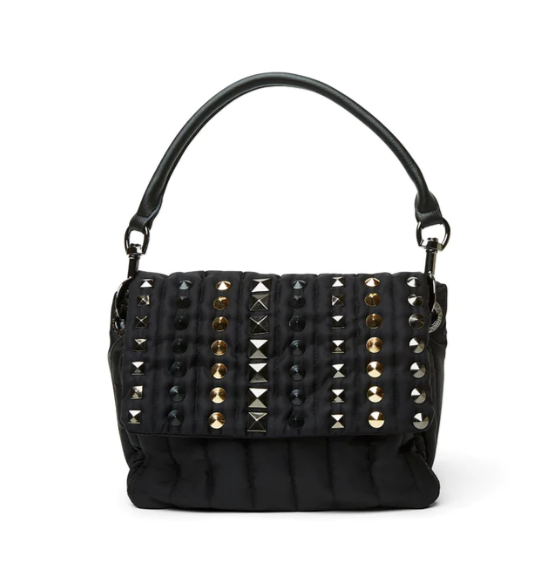 Black Studded Bar Bag