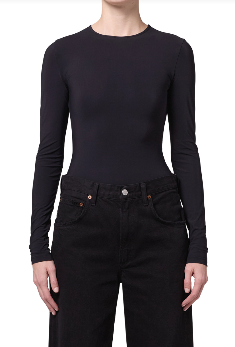 Black Aura Long Sleeve Bodysuit