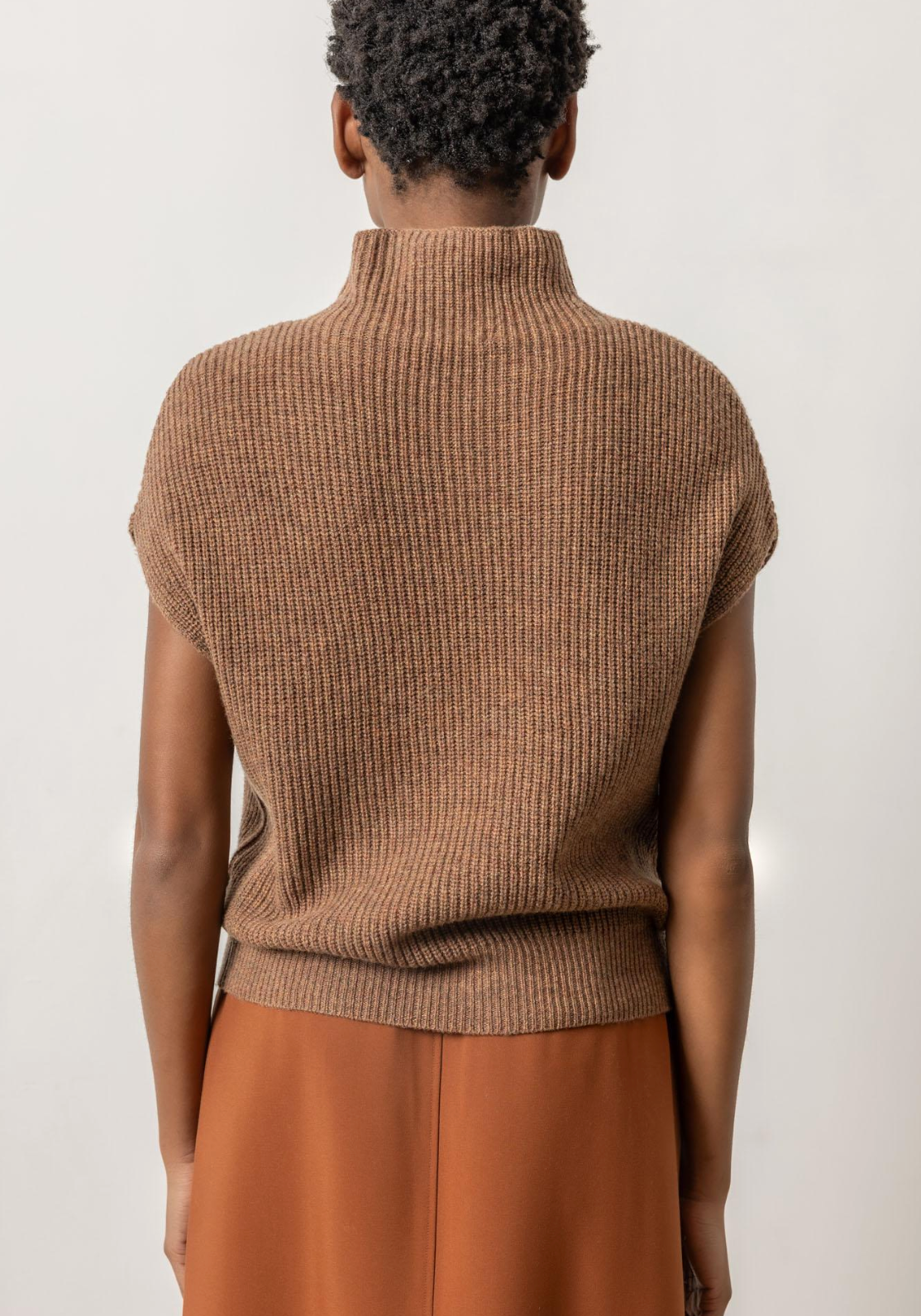 Acorn Ribbed Funnel Neck Sweater