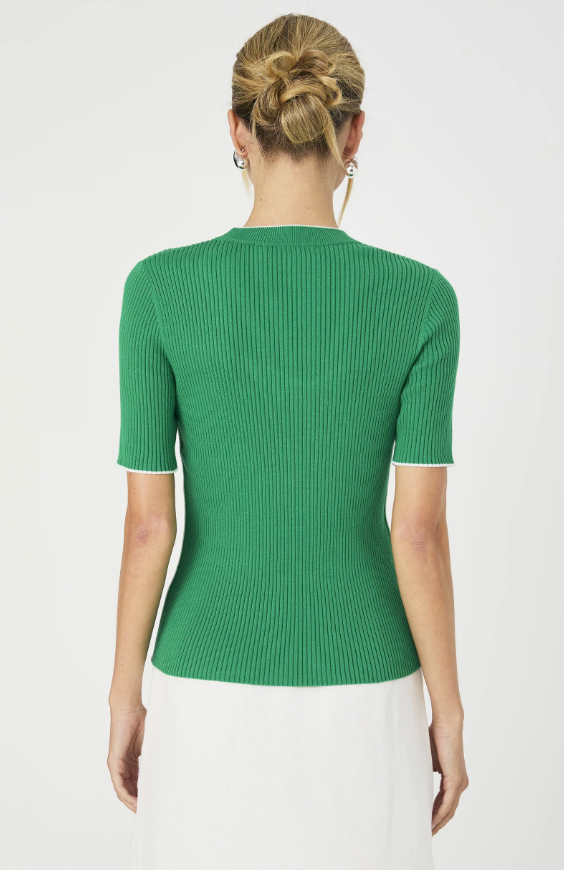 Green Mozza Short Sleeve Jumper