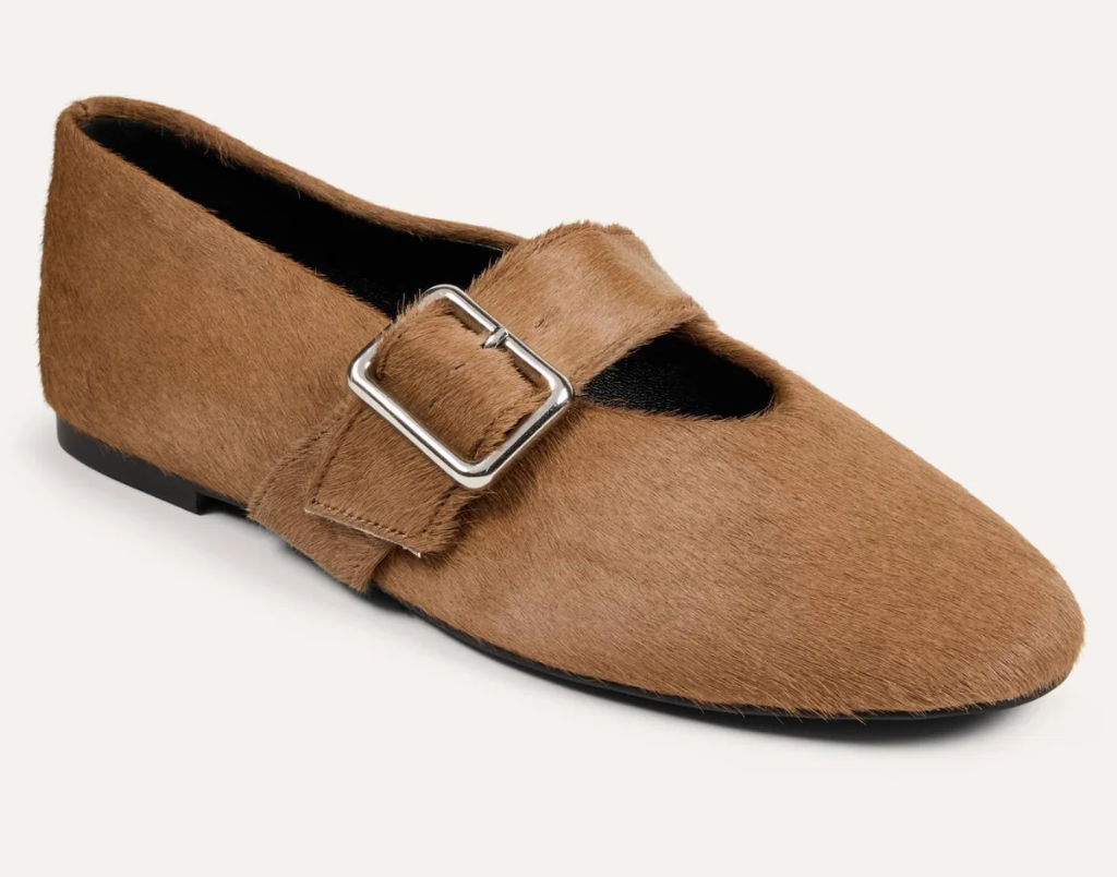 Danvers Flat in Light Brown Calf - Amor Lafayette